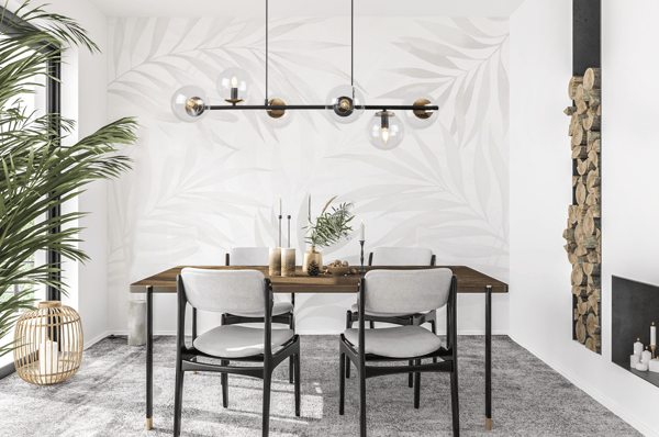 SIENA HÆNGELAMPE SORT OG GULD 6 FLAD KLAR LAMPE E14