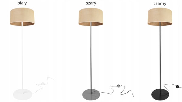 GULVLAMPE MED STÅENDE METALSKÆRM 35CM