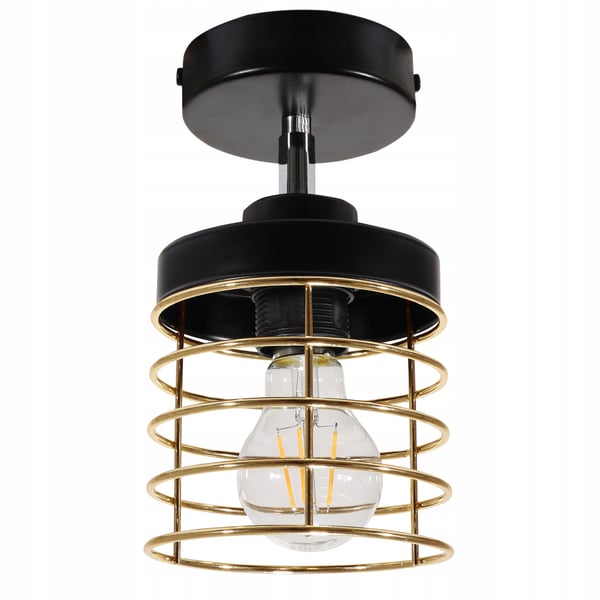 Lofthængende lampe med gylden LED-loftlampe