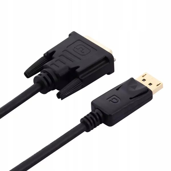 KONVERTERKABEL DISPLAYPORT DP - DVI-ADAPTER SKÆRMADAPTER 1,8M
