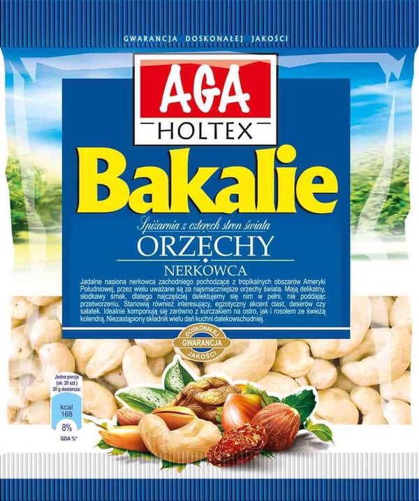 Aga Holtex cashewpähkinät 80g