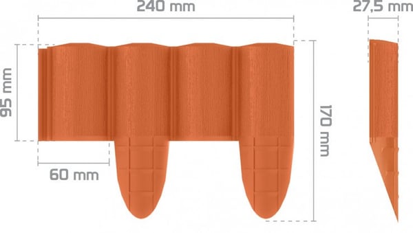 ECO GARDEN PLISADE 2,4 M TIILI - C 34-033