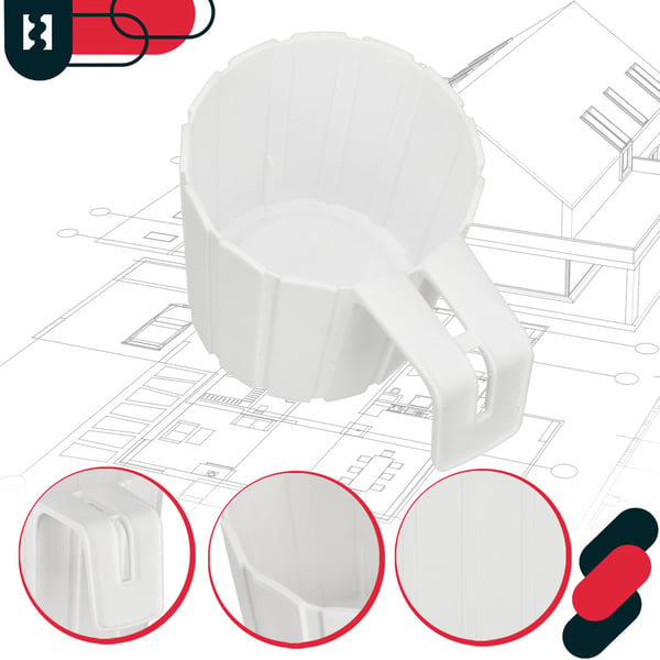 KOTARBAU Enkel balkongkruka för räcke med upphängningsfäste, rustik vit, 150 mm