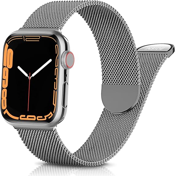 Apple Watch Band 1/2/3/4/5/6/7/8/9/SE 38/40/41 mm Harmaa Teräs