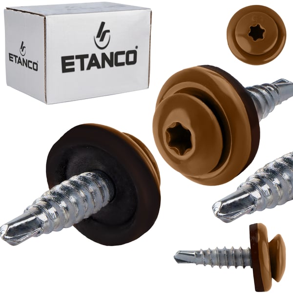 Landmandsskruer GTF02P Panhoved 4,8x20mm RAL 8003