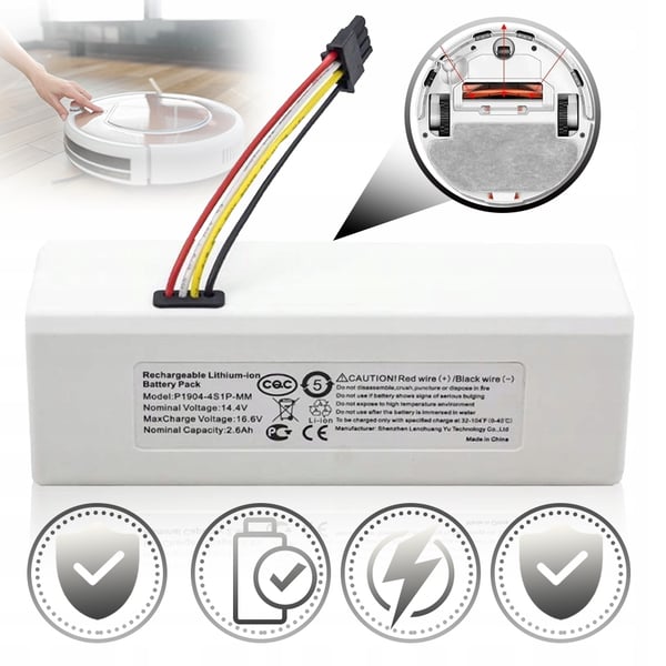 Ladattava akku Xiaomi Mi Robot -imuriin 1C Mijia 1C 14.4V 2600mAh