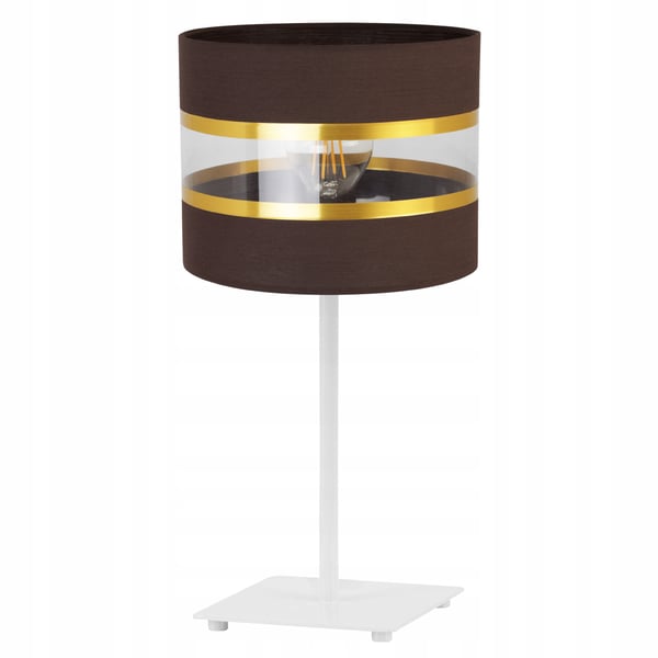 NATBORDLAMPE, ELEGANT GYLDET LAMPESKÆRM, 20 CM