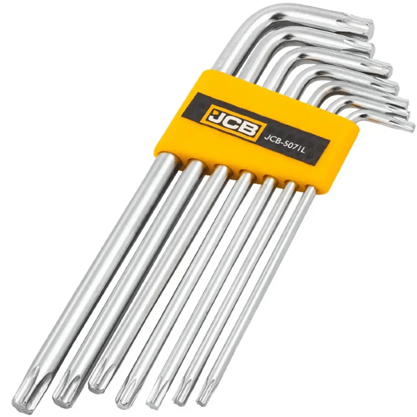 JCB 7-osainen Torx-avainsarja T10-T40 tyyppi L Cr-V
