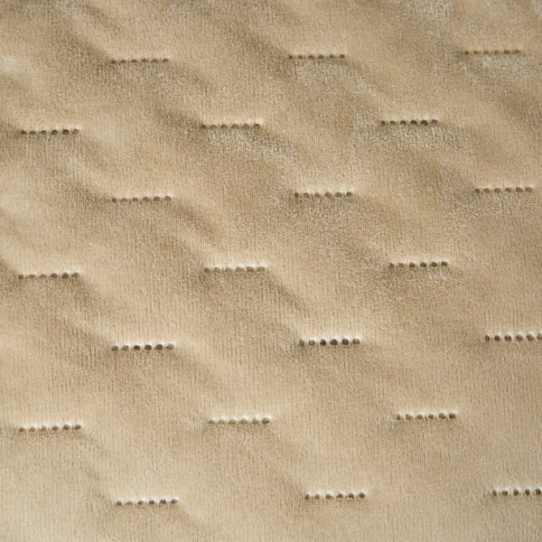 Elegant sengetæppe 170x210 cm med beige kantbånd