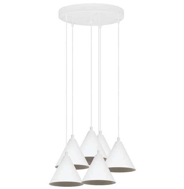 SOHO HÆNGELAMPE HVID 6 PLADER 14CM E14