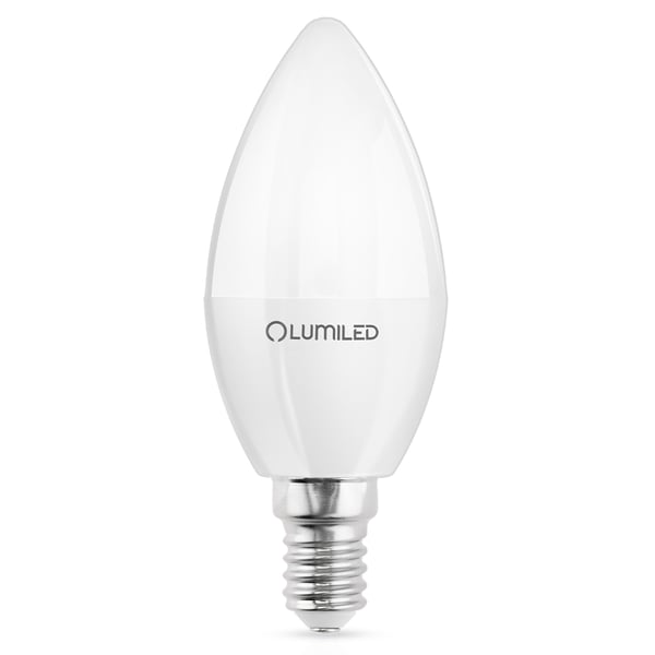 6x LED-pære E14 Stearinlys B35 10W = 75W 1100lm 4000K Neutral 180° LUMILED