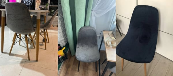 KLÄDSEL skandinavisk stol grå jacquard