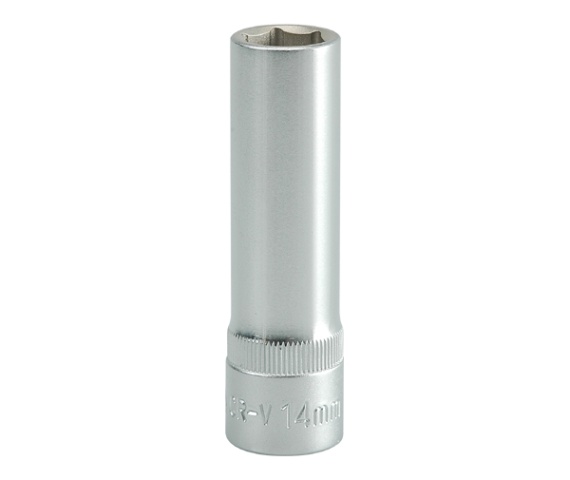 PITKÄ HYLSY 6-KÄRKINEN KROMATTU 1/2'' 14MM - YT-1227
