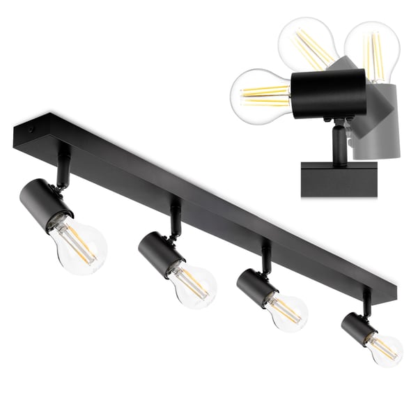 Kattovalaisin SPOT TUBA Heijastin Sähköasetus Halogeeni 4x E27 GLASA LUMILED