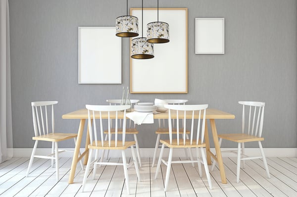 HÆNGELAMPE, LOFTKRONE, LAMPESKÆRM, GULDMØNSTER