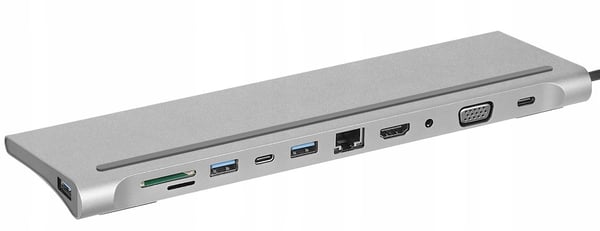USB-C HUB 11-i-1 HDMI LAN VGA RJ45 SD DOCKING STATION Macbook Pro Air M1 M2