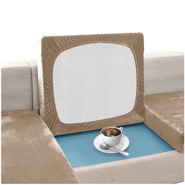 Sohvan istuinpäällinen, samettia, beige, kahvin ja maidon värinen 100-125cm