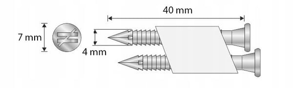 Snickare fogspik CNA 4,0x40mm på tape