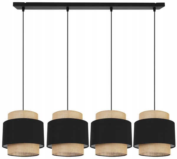 Hængende lampe, loftslysekrone, lampeskærm, boho juta