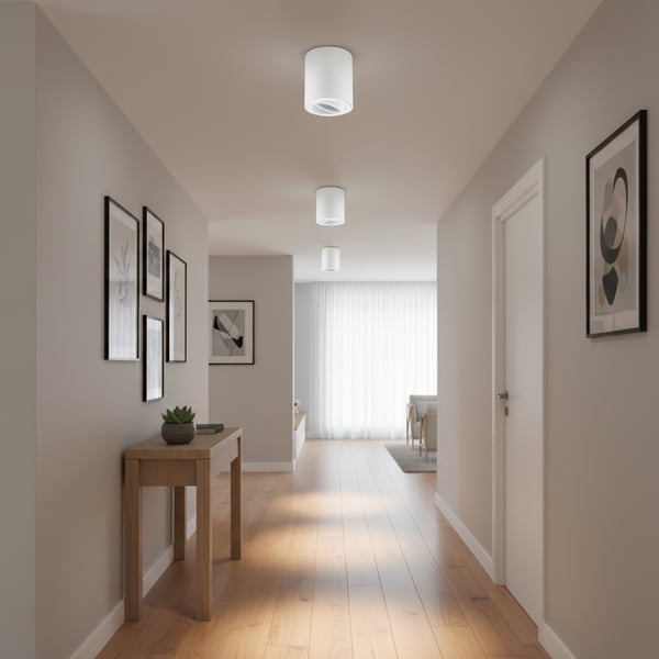 Väggmontering halogenspot spotljus rörlig GU10 rund vit 115mm AMAT-L LUMILED