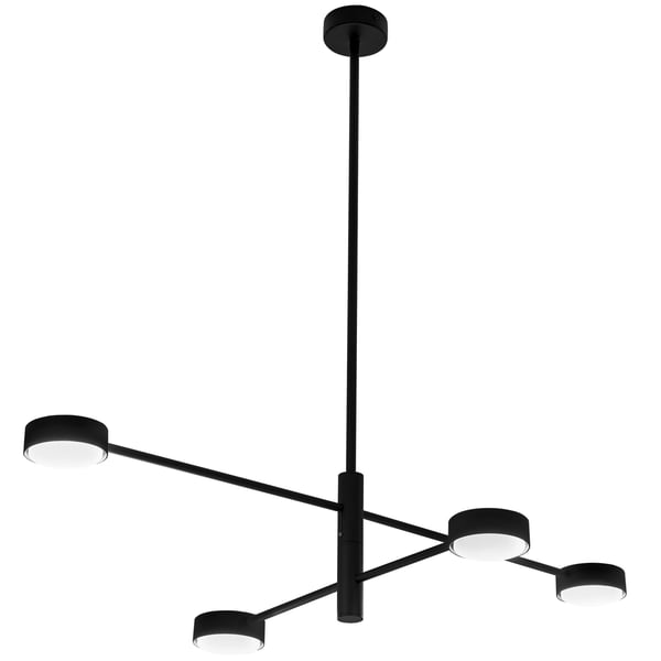 Loftlampe hængende LED 4x GX53 lysekrone reflektor sort OVILO LUMILED