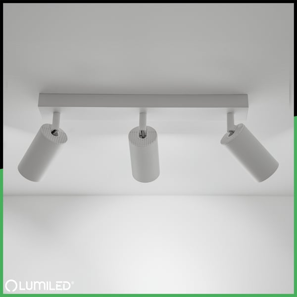 Kattovalaisin SPOT TUBA heijastin valaisinrunko halogeeni 3x GU10 TABULA LUMILED