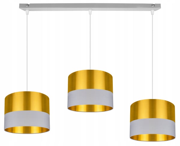 MODERNE LOFTHÆNGELAMPE, GYLDEN LAMPESKÆRM, LED