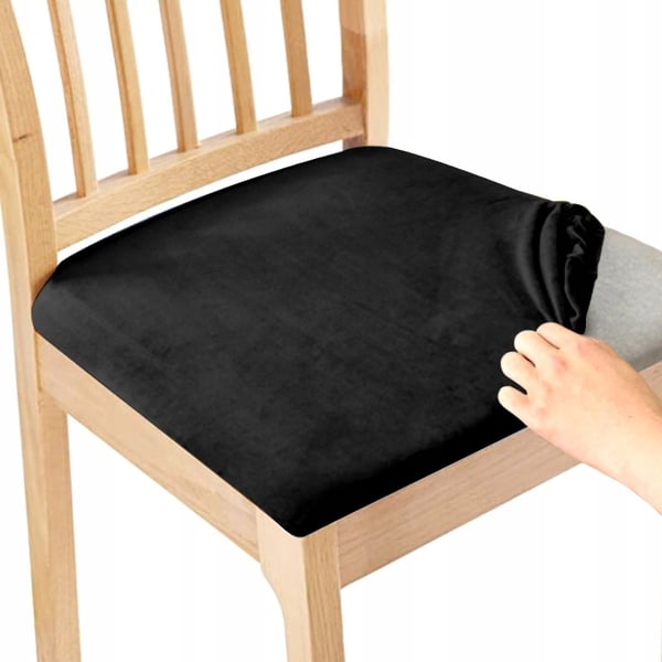 Sittlägg 40x40 cm svart elastisk velour