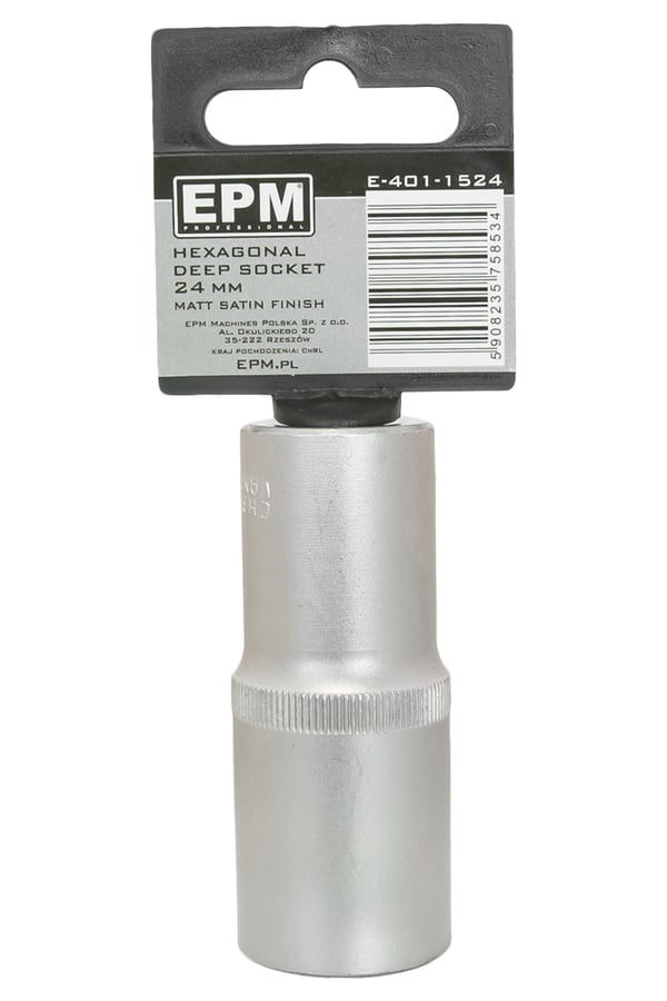 PITKÄ HYLSY 1/2'' 6-KULMA SATIINI 27MM - E-401-1527