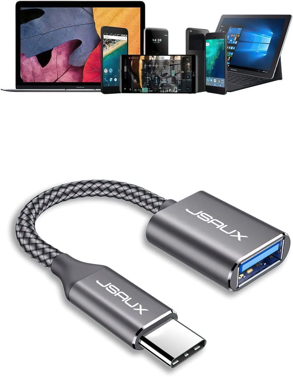 JSAUX CD0019 USB-C til USB-A 3.0 OTG-adapter