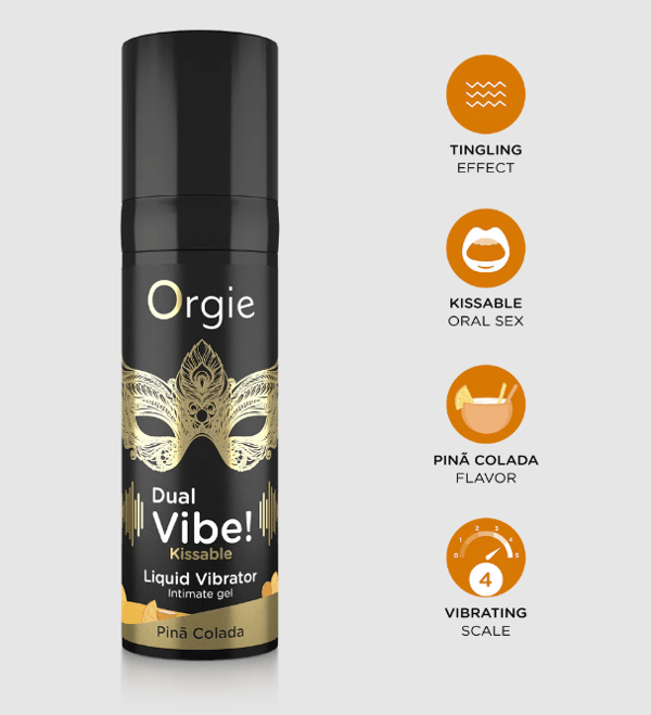 Orgier - Dual Vibe! Flydende Vibrator 15ml - Pina Colada