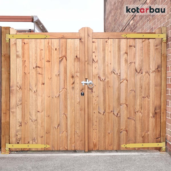 KOTARBAU® 2 stk. gångjern 500 mm guldforsinket stål garageportgångjern for jalousier paviljonger