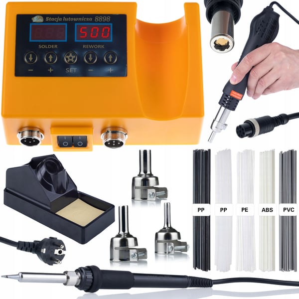 Rosfix Orange Husky OH660 elektrisk lödstation 2-i-1 S-serie (varmluft och 900M) med Prowelder mini-kit Rosfix Orange Husky OH660 elektrisk lödstation 2-i-1 S-serie (varmluft och 900M) med Prowelder mini-kit