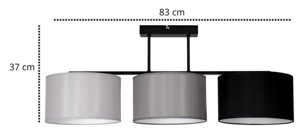 Moderne hængelampe, loftslampe, lampeskærm, 3x60W LED