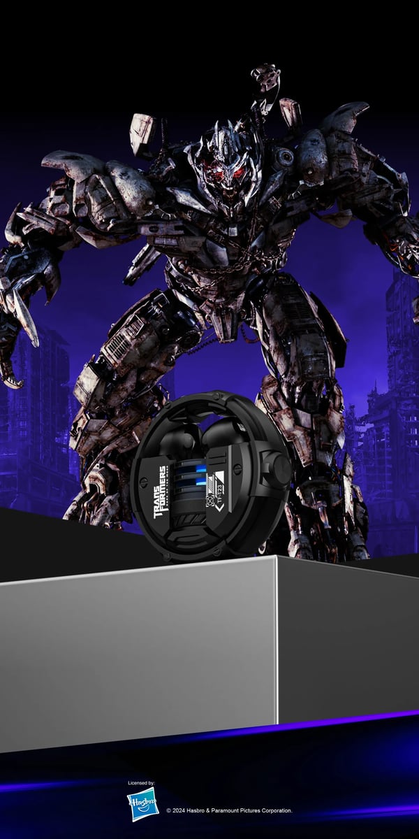 Transformers TF-T23 Megatron -kuulokkeet, mustat