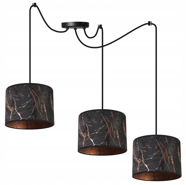 Lofthængende lampe, edderkoppemønster lampeskærm, kobber