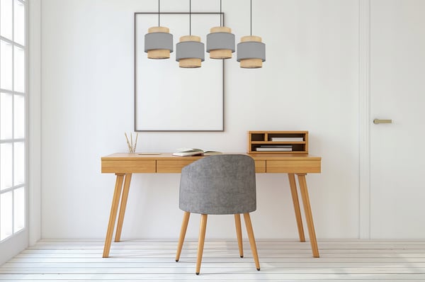 Hængende lampe, loftslysekrone, lampeskærm, boho juta