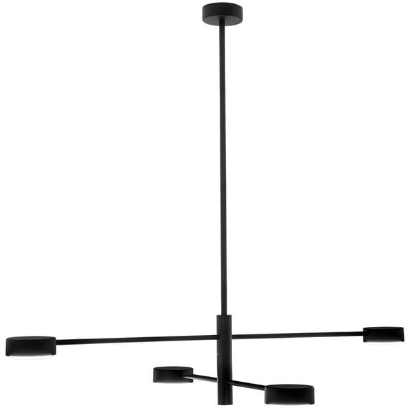 Loftlampe hængende LED 4x GX53 lysekrone reflektor sort OVILO LUMILED