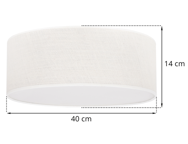 JUTA PLEXI TAKLAMPA VIT 40CM E27