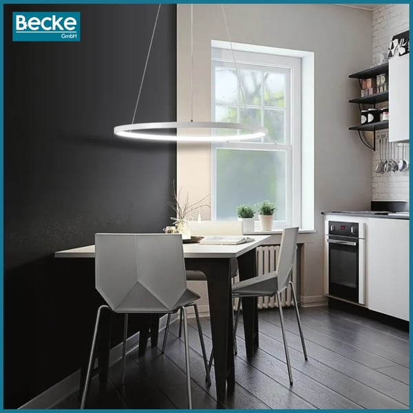 LED-ringlampa loftkökskrona skandinavisk hänglampa 110 cm neutral