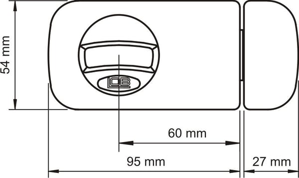 YTLÅS 3 NYCKLAR TB61 60MM BRUN - MP ZN TRB BR