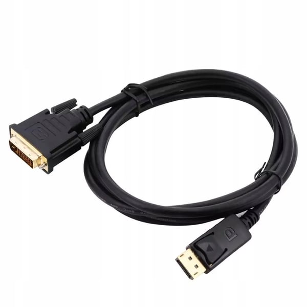 KONVERTERKABEL DISPLAYPORT DP - DVI-ADAPTER SKÆRMADAPTER 1,8M