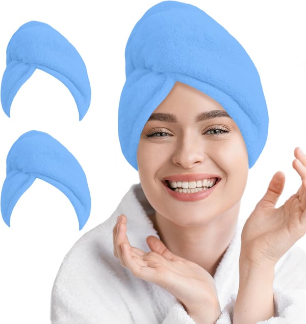 Mikrofiber snabbtorkande hårtorkande turban handduk stor