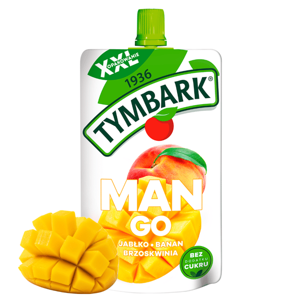 Tymbark 100 % hedelmämousse omena mango persikka banaani 200 g