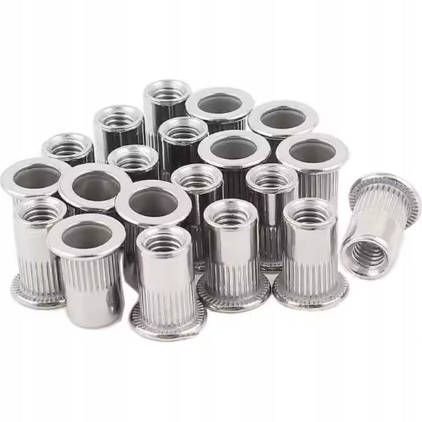 Falon Tech M3 cylindriske nitnødder 50 stk. 0,5-2,0 mm