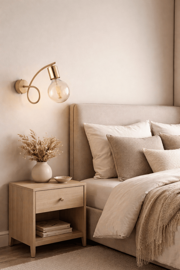 Kango Beige vägglampa 1xE27