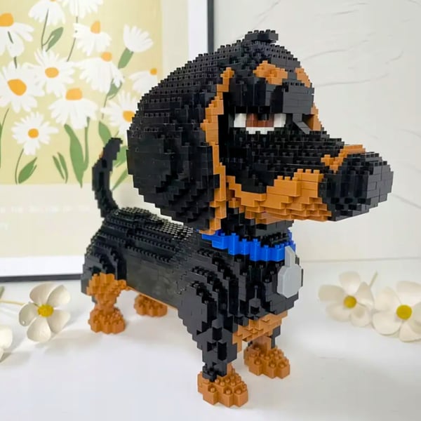 Byggklossar Taxhund rakennuspalikat 2100 osaa