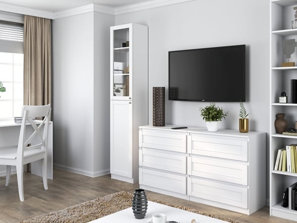 Pafos vitrineskab B40/SH hvid