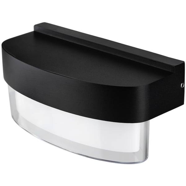 LED facadelampe udendørs væglampe til have varm 4000K 5W IP54 SEVIA sort LUMILED