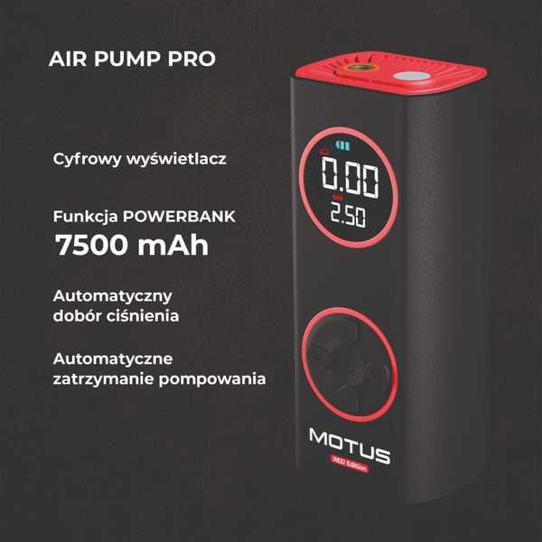 Motus AirPump Pro punainen versio